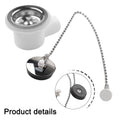 Stainless Steel Sink Waste Drain Hole Fitting for RV Boat Sinks