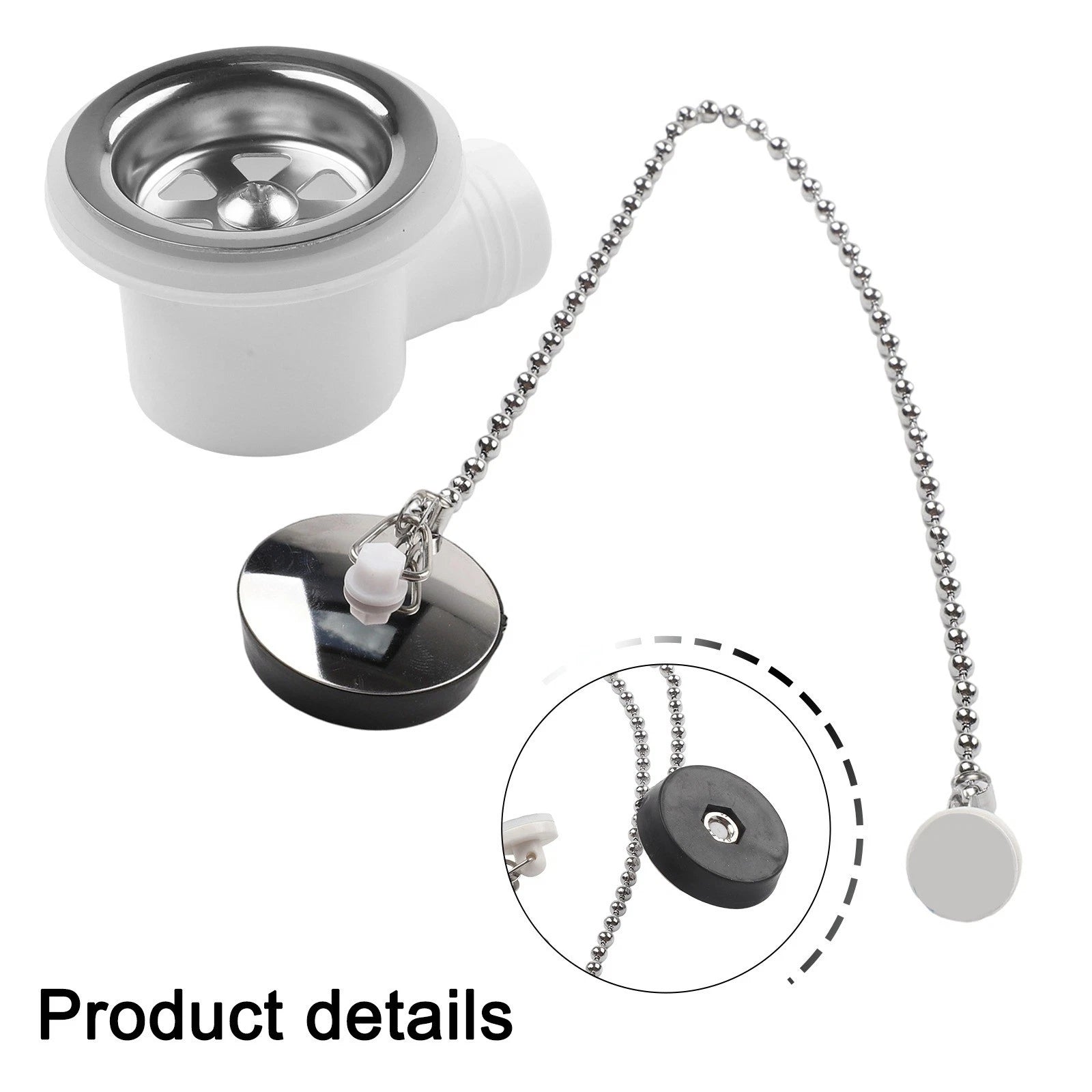 Stainless Steel Sink Waste Drain Hole Fitting for RV Boat Sinks