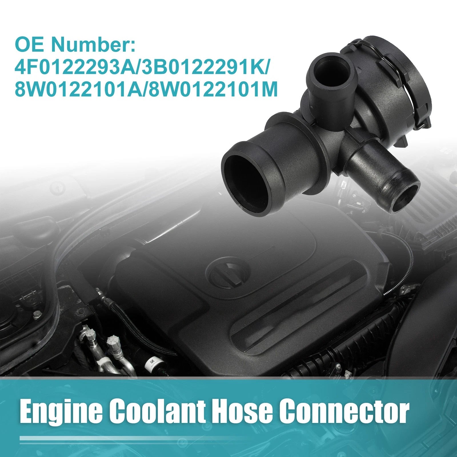 Engine Coolant Hose Connector No. 4F0122293A/3B0122291K for Audi A4 (2009–2022)