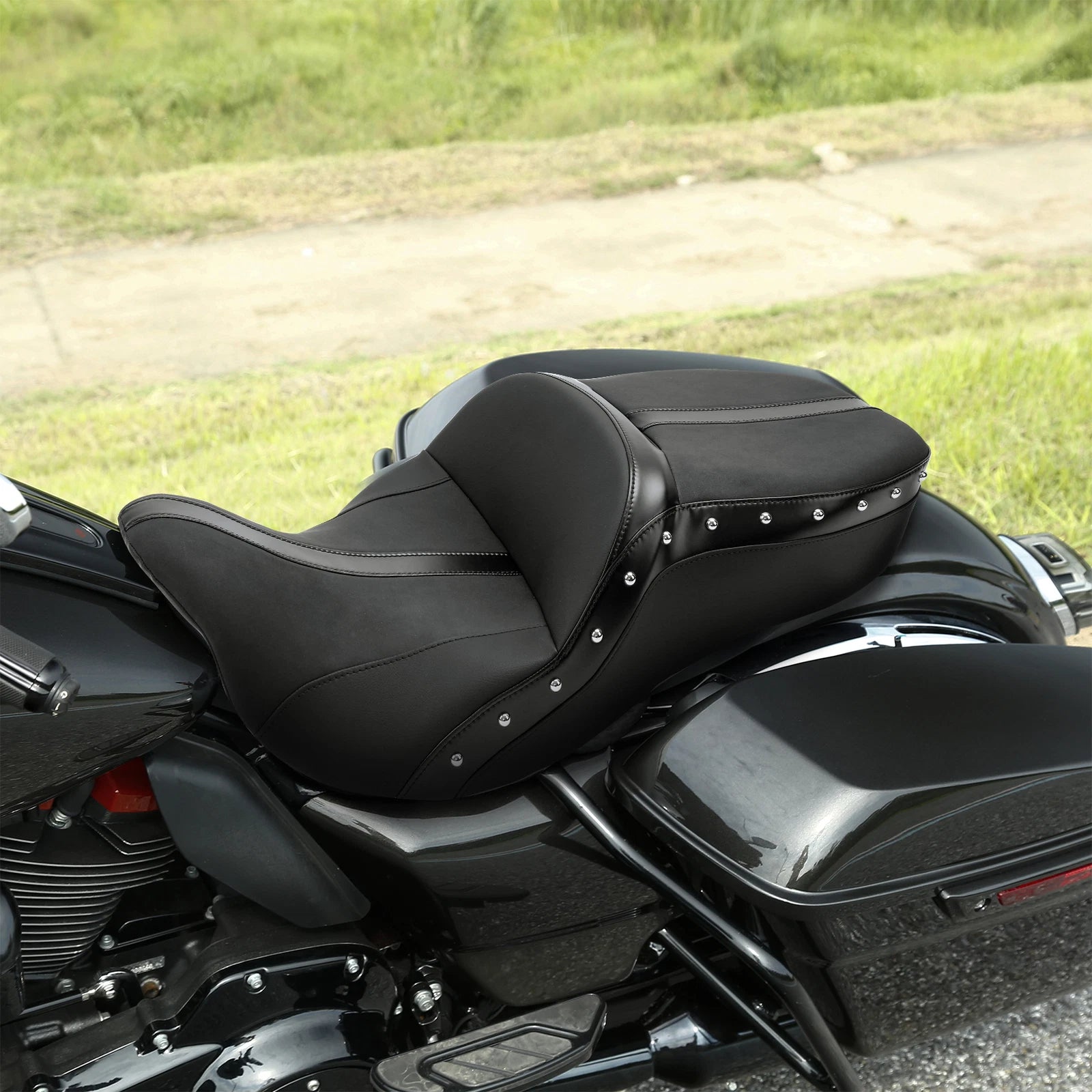 Driver Passenger Seat for Harley Electra Street Road Tri Glide (2009–Present) Black