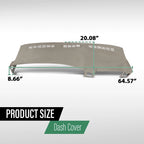 Dash Cover for Silverado Sierra (1999–2006) Light Gray TPE Overlay