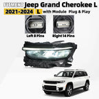 Full LED Headlight for Jeep Grand Cherokee L (2021–2024) W/ DRL Left Driver Side