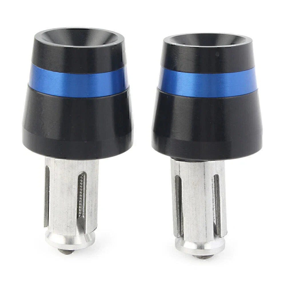 Blue Handlebar End Plugs for Honda CBR, CB, Yamaha YZ, YZF, Kawasaki