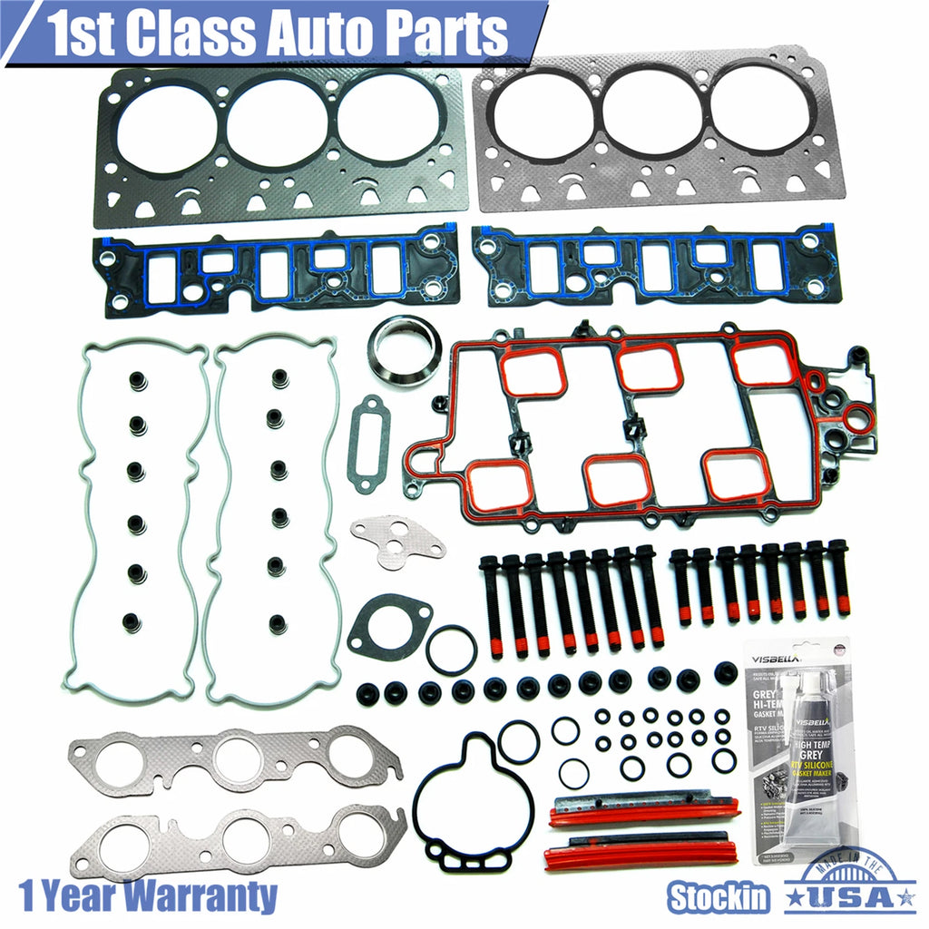 Engine Head Gasket Set with 16 Bolts for Pontiac 3.8L V6 (1995–2005)