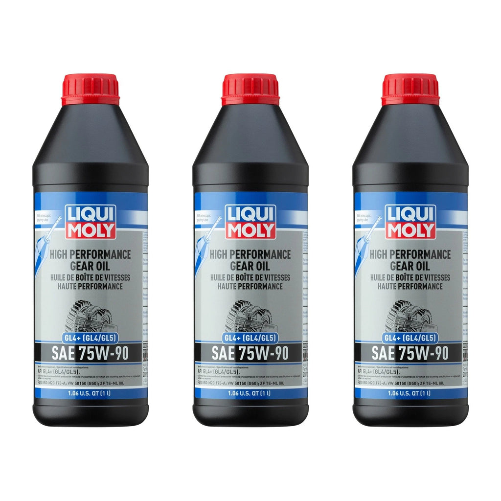 Set of 3 Liqui Moly High Performance Gear Oil GL4+ SAE 75W-90 (3L)
