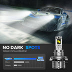 Canbus H13 9008 LED Headlight Bulbs 6500K White Hi/Lo Beam (200W, 40000LM)