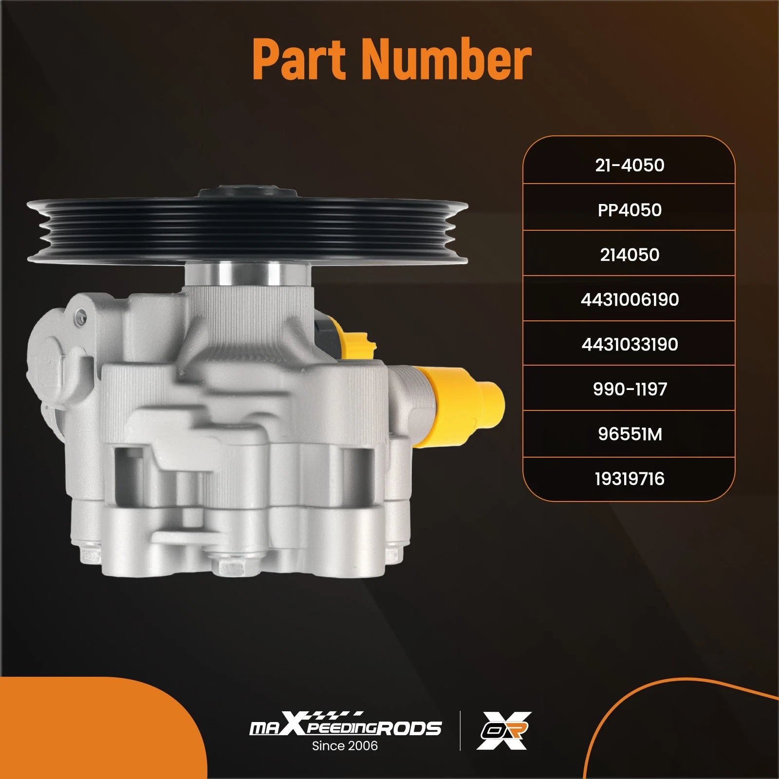 Power Steering Pump for Toyota Camry 2.5L (2010–2011) 21-4050 PP4050
