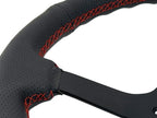 Steering Wheel Cover Black Perforated Leather Red Stitch for Toyota Hilux (2010–2018)