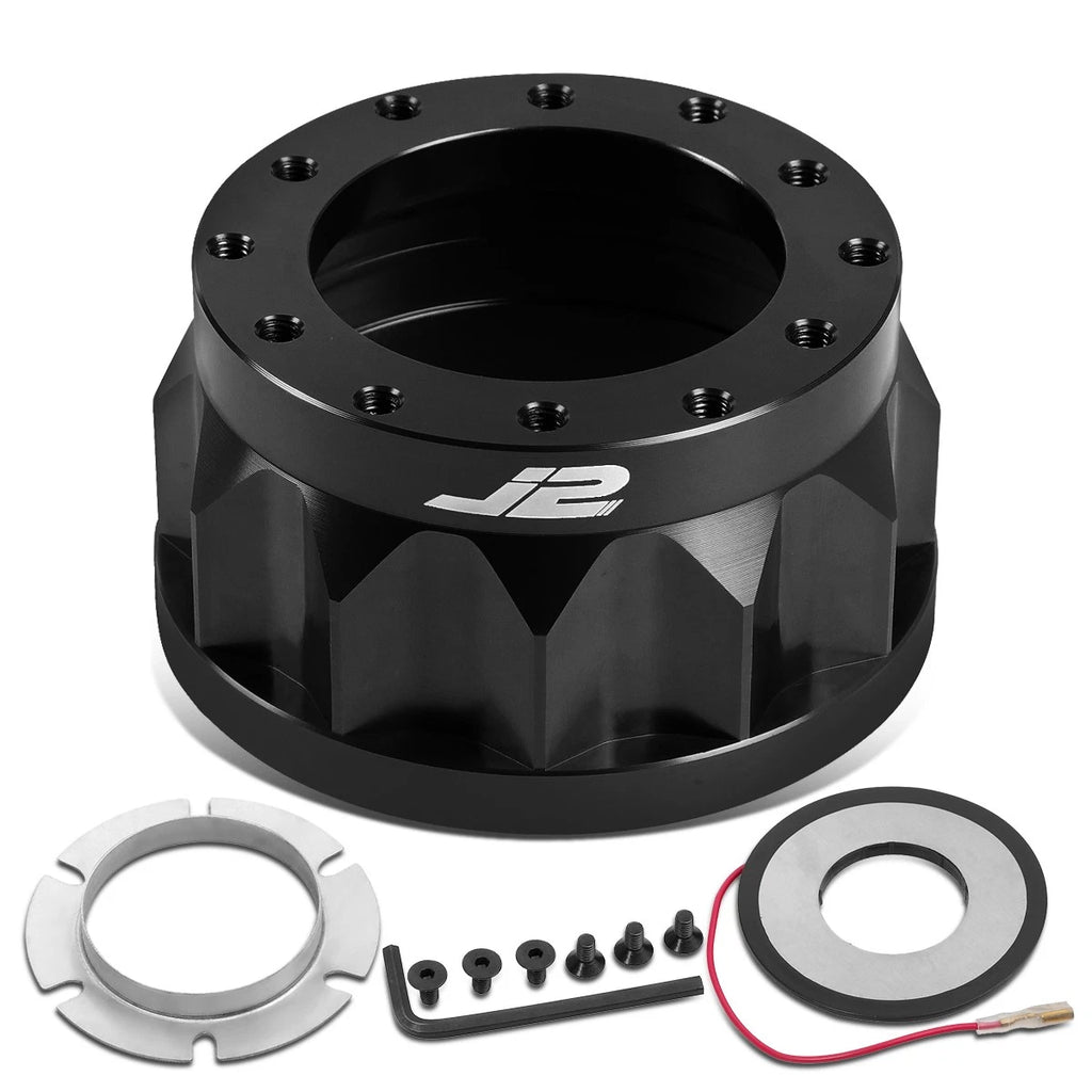 J2 6-Bolt Aluminum Steering Wheel Hub Adapter for Honda Civic (1988–1993)