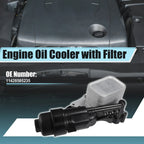 Set Engine Oil Cooler Oil Filter Black for BMW I8 (2014-2020)
