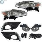 LED Headlights Replacement for Nissan Altima (2016–2018) L+R Halogen Fog Lights