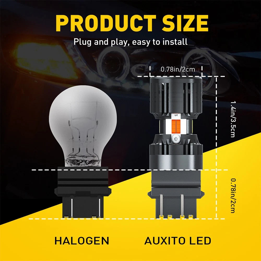 2X 3157 LED DRL Switchback Turn Signal Parking Light Bulb for