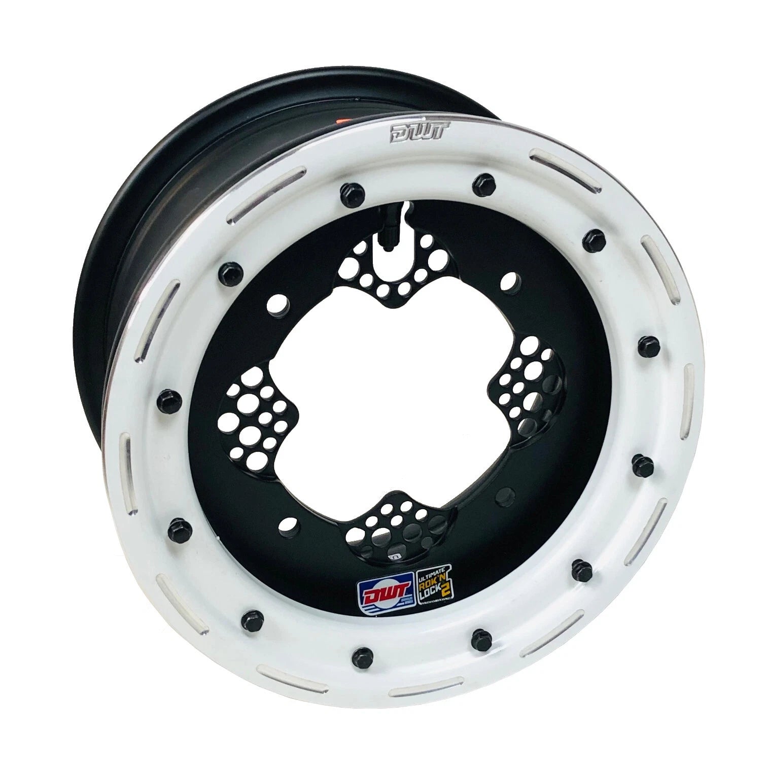 2X DWT ROK'N LOK Front White Beadlock Rim Wheel 10" 10x5 4/156 for YFZ 450 (2004–2023)