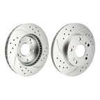 Front Drilled Slotted Brake Rotors for Honda Civic (2006–2011)