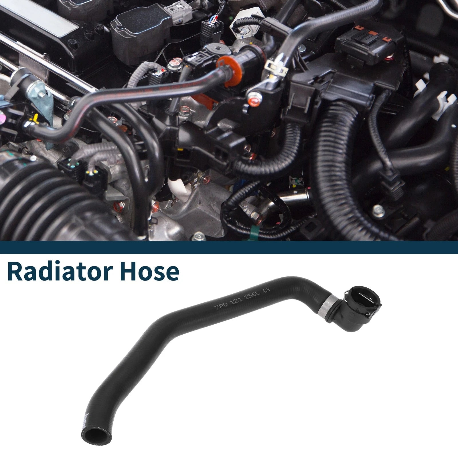 Radiator Hose Coolant Pipe for Volkswagen Touareg 3.0L (2011–2018) Black Plastic