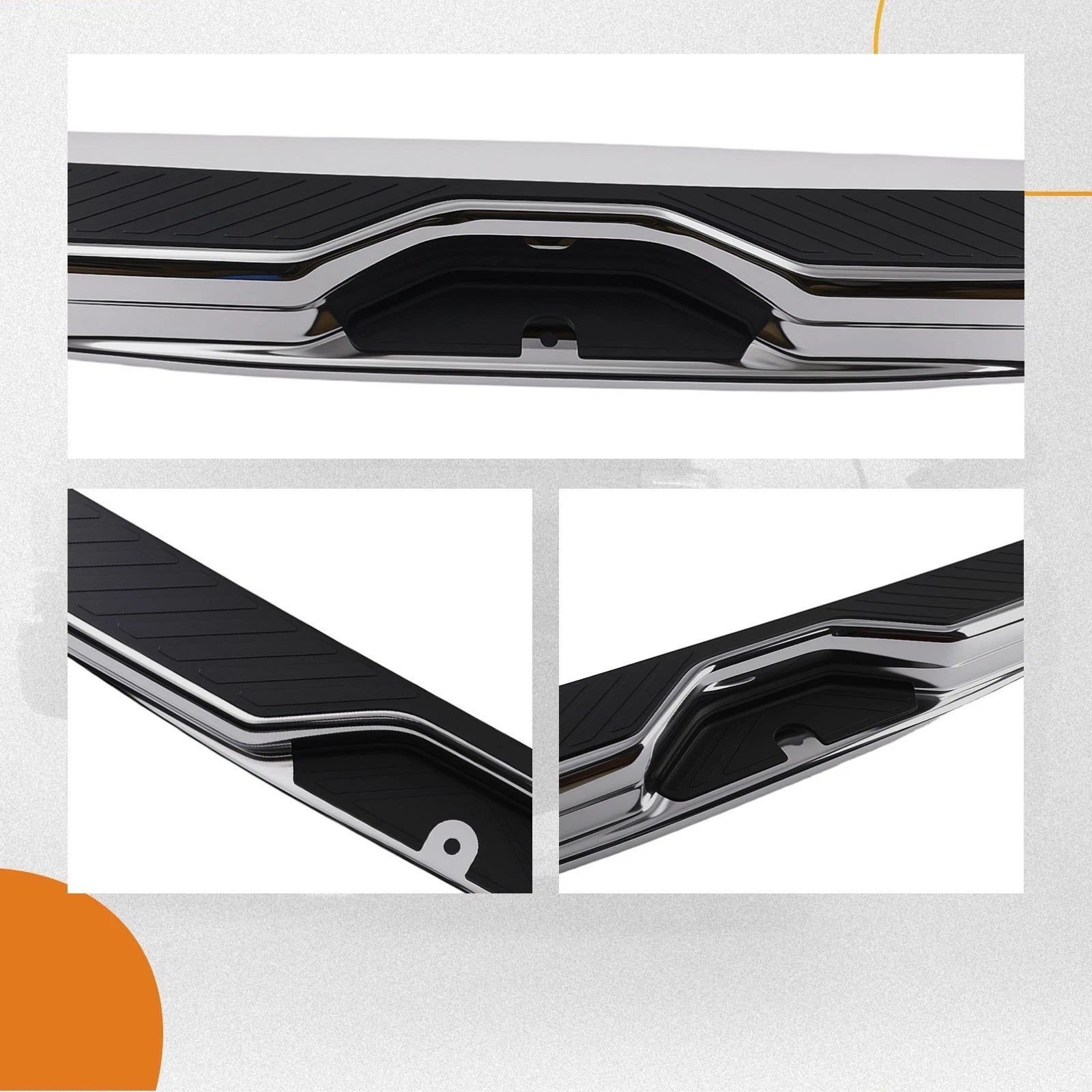 Chrome Steel Rear Bumper for Ford E-250/E-350/E-450 (1992–2014) 7C2Z17906H