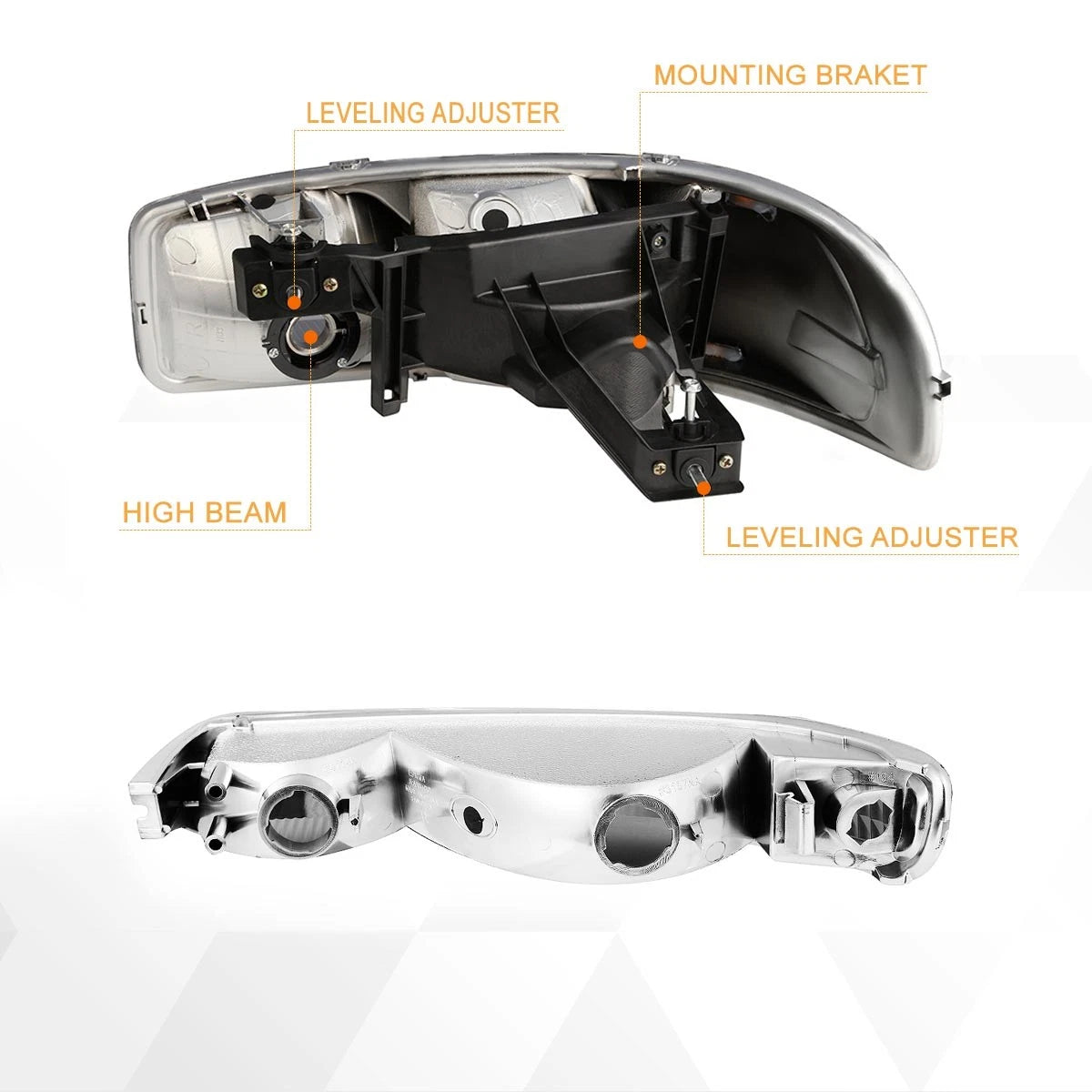LED DRL Headlight with Bumper Signal Lamps for GMC Sierra/Yukon (1999–2007)