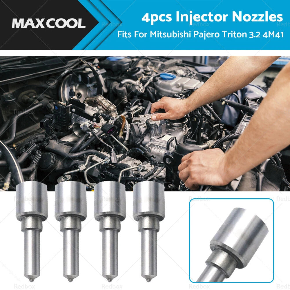 Set of 4 Injector Nozzles for Mitsubishi Pajero (2000–2016) Triton (2006–2009) 4M41 DLLA148PN283
