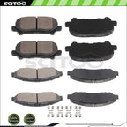 Set of 4 Low Dust Brake Pads for Honda Pilot (2012–2015)