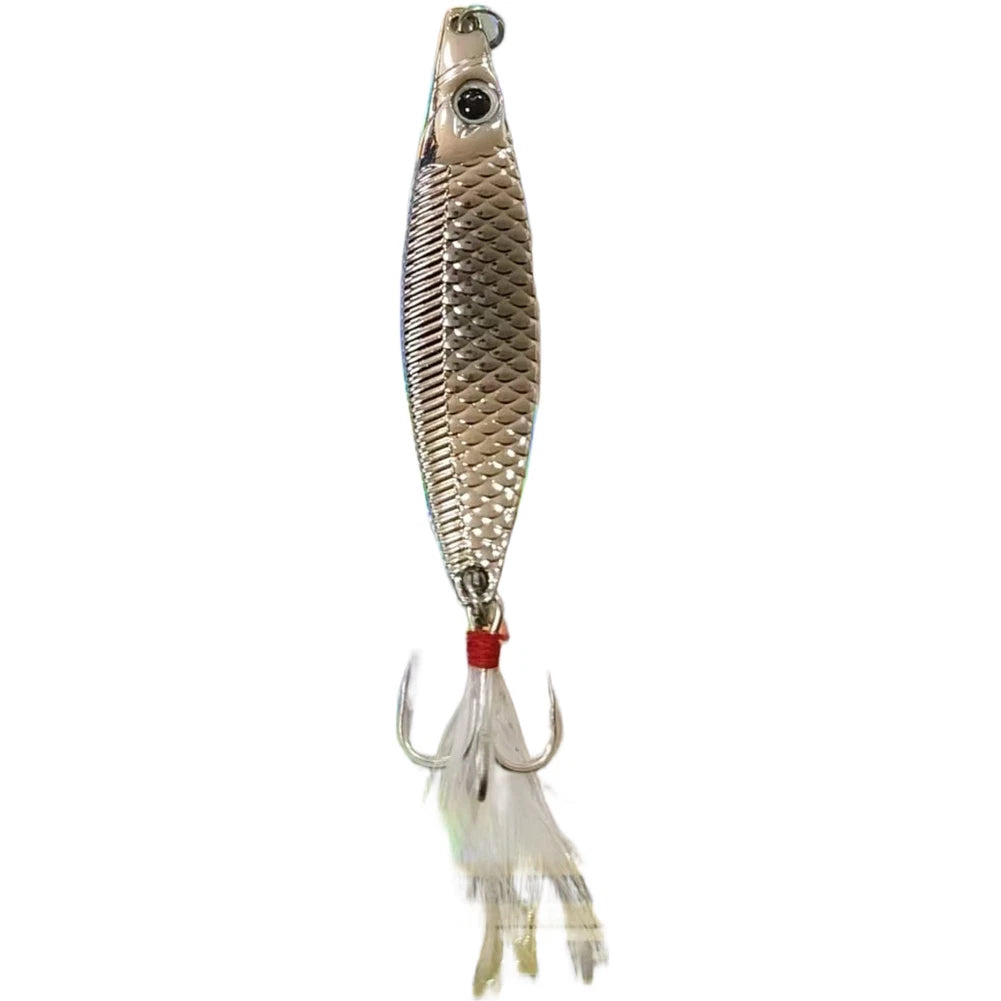 S Shaped Spoon Bait with Treble Hook for Saltwater & Freshwater Fishing