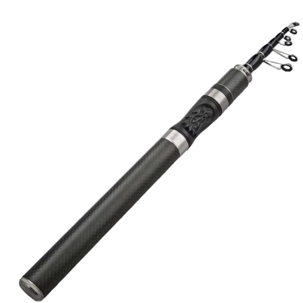 2X Ultra Short Telescopic Fishing Rod Carbon Fiber 180cm