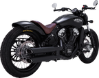 3" Twin Slash Slip-On Mufflers for Vance & Hines (Black) (48323)