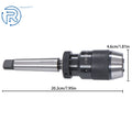 Keyless Drill Chuck 1/32"-5/8" with MT3 Shank, Accuracy 0.005"