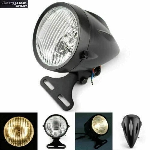 Headlight Lamp 4 3/4" for Chopper Bobber/Custom AD (Fits Motorcycle)