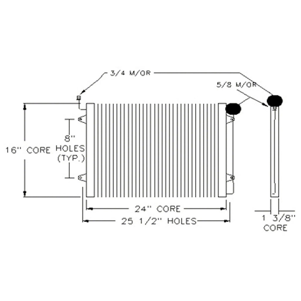 Replacement A/C Condenser For 2005-2007 Chrysler Town & Country