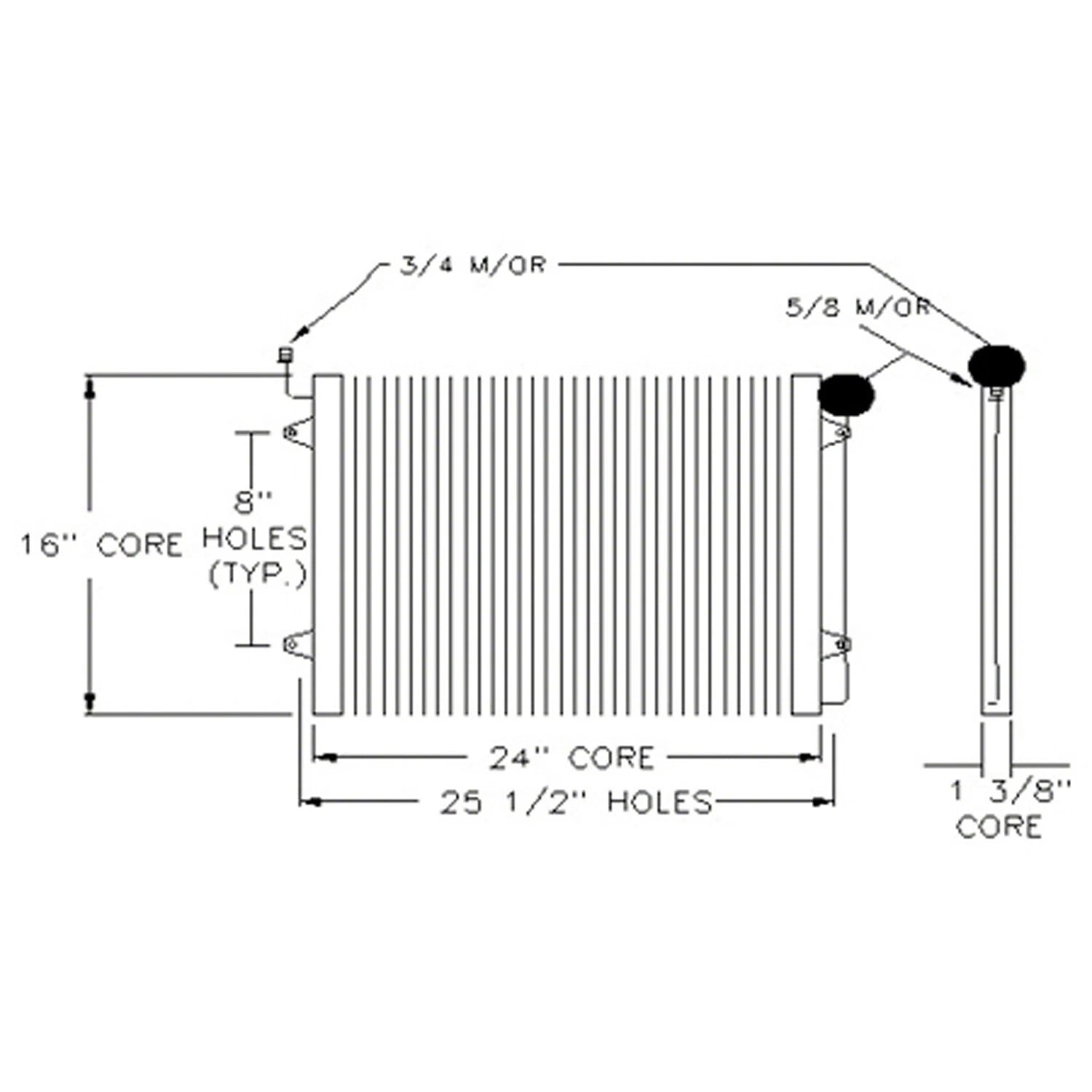 Replacement A/C Condenser For 2005-2007 Chrysler Town & Country