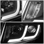 Pair of LED Black Clear Projector Headlights for Grand Cherokee (2014–2016)