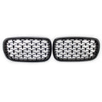 ABS Front Grille for BMW X5 F15 (2014–2016) Glossy Black Meteor Style
