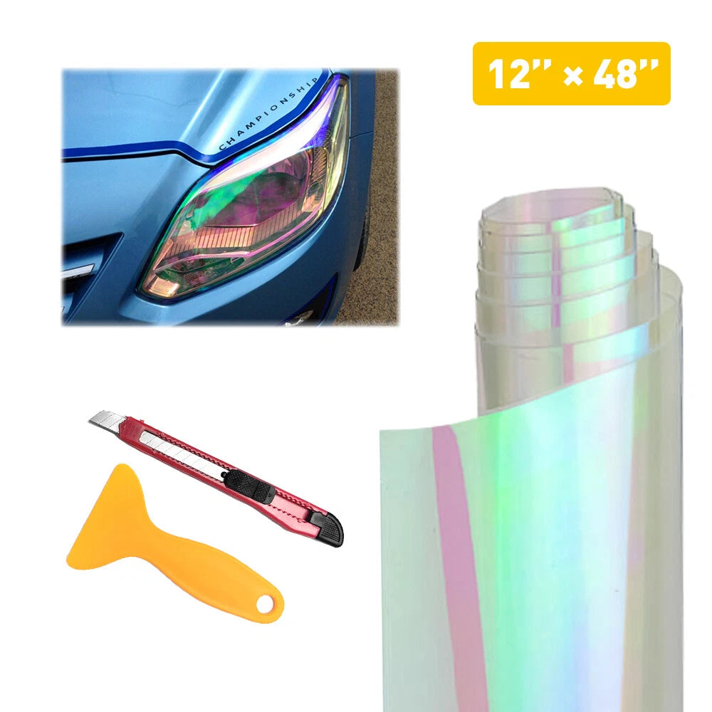 12" x 48" Gloss Headlight Tint Film for Universal Vehicles (YYYY–YYYY)