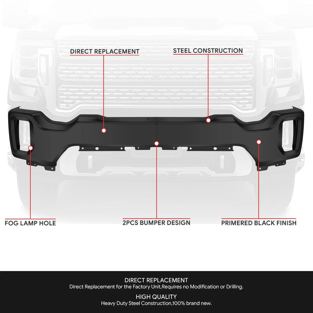 Front Bumper Face Bar for GMC Sierra 2500 3500 HD (2020–2023)