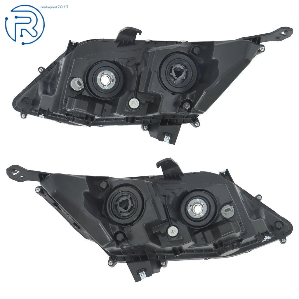 Set of 2 Black Headlight Assemblies for Honda Odyssey (2018-2020)
