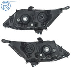 Set of 2 Black Headlight Assemblies for Honda Odyssey (2018-2020)