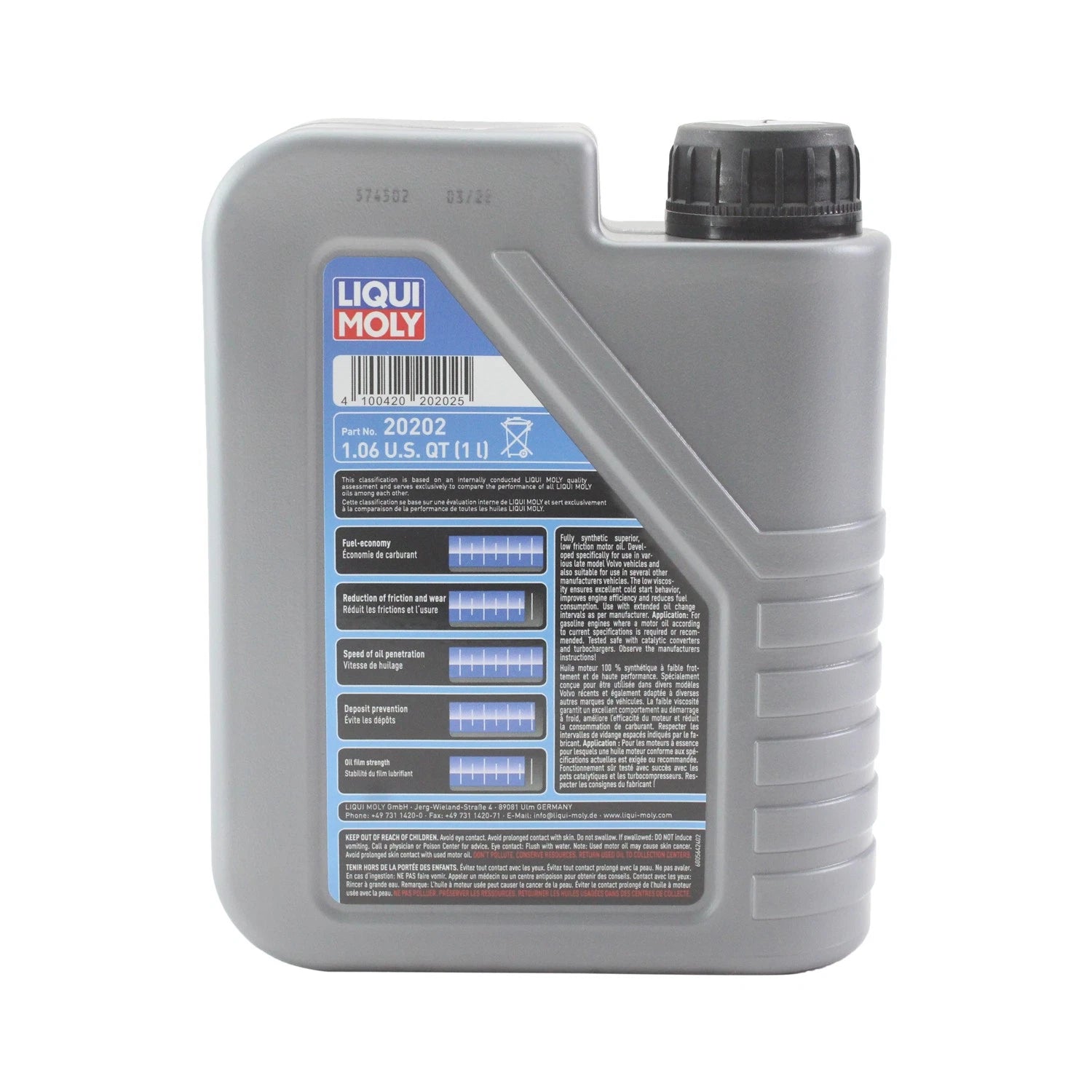 2X 1L Liqui Moly Special Tec V 0W-30 Engine Motor Oil for