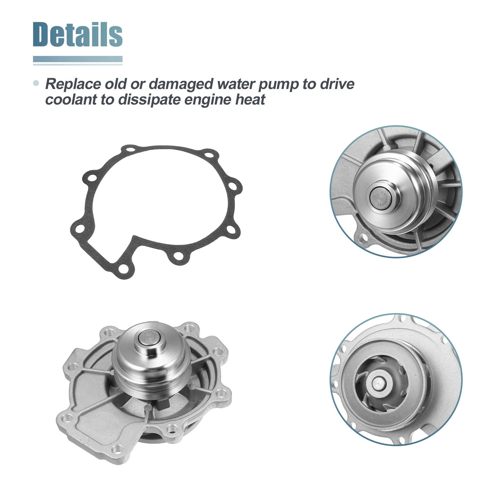 Water Pump AW4132 for Mercury Sable (2003–2005) & Mazda MPV (2003–2006)