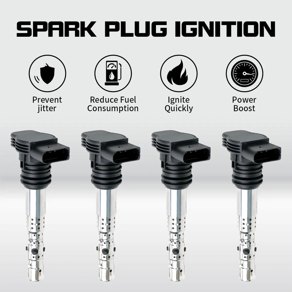 Set of 4 Ignition Coils for Audi TT A4 Quattro (2001–2006) UF411