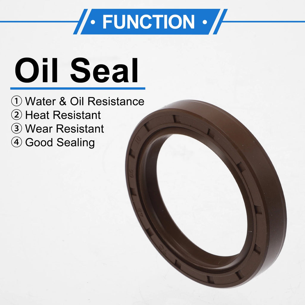 Set of 2 Oil Seal Rotary Shaft Seal FKM Rubber 48x65x10mm
