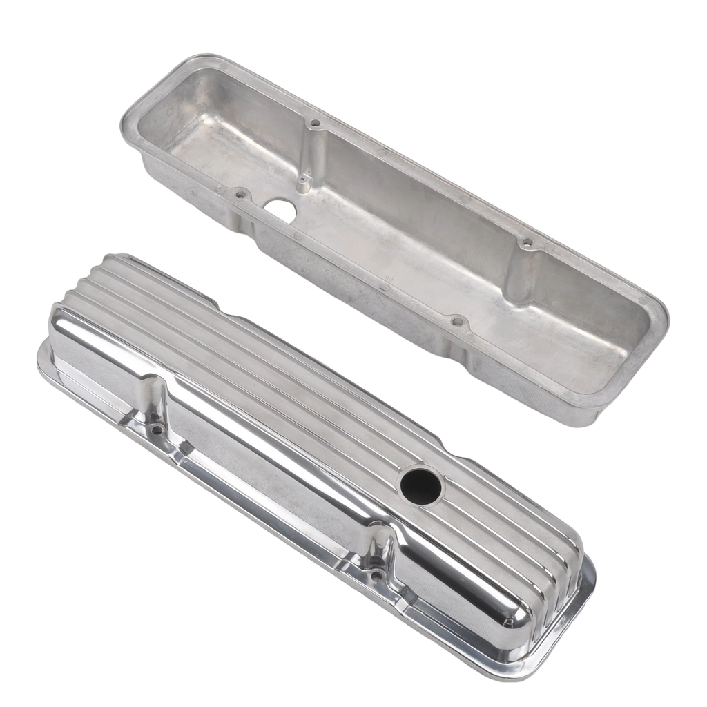 Short Valve Covers & 15" Oval Air Cleaner for Chevy SBC (1958–1986)