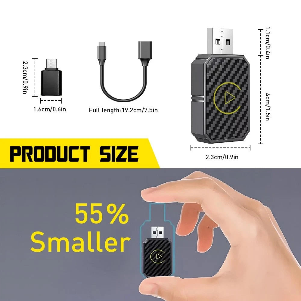 Wireless CarPlay Adapter for iPhone and Android (Universal)