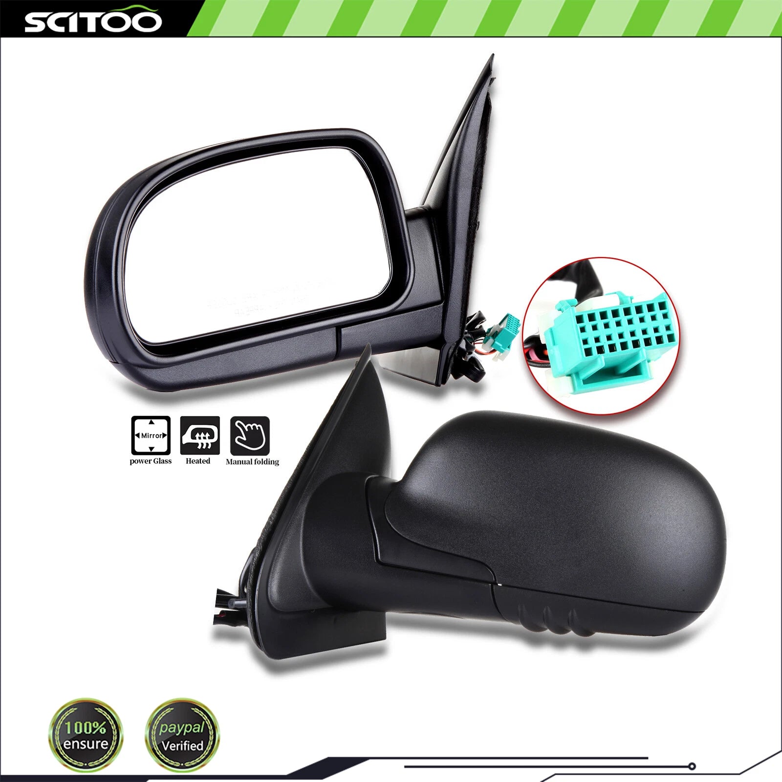 Power Heated Manual Fold Driver Side Mirror for Trailblazer Envoy (2002–2009)