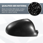 Pair Rearview Mirror Cover Cap Black Carbon Fiber for Volkswagen Golf MK5 (2006–2009)