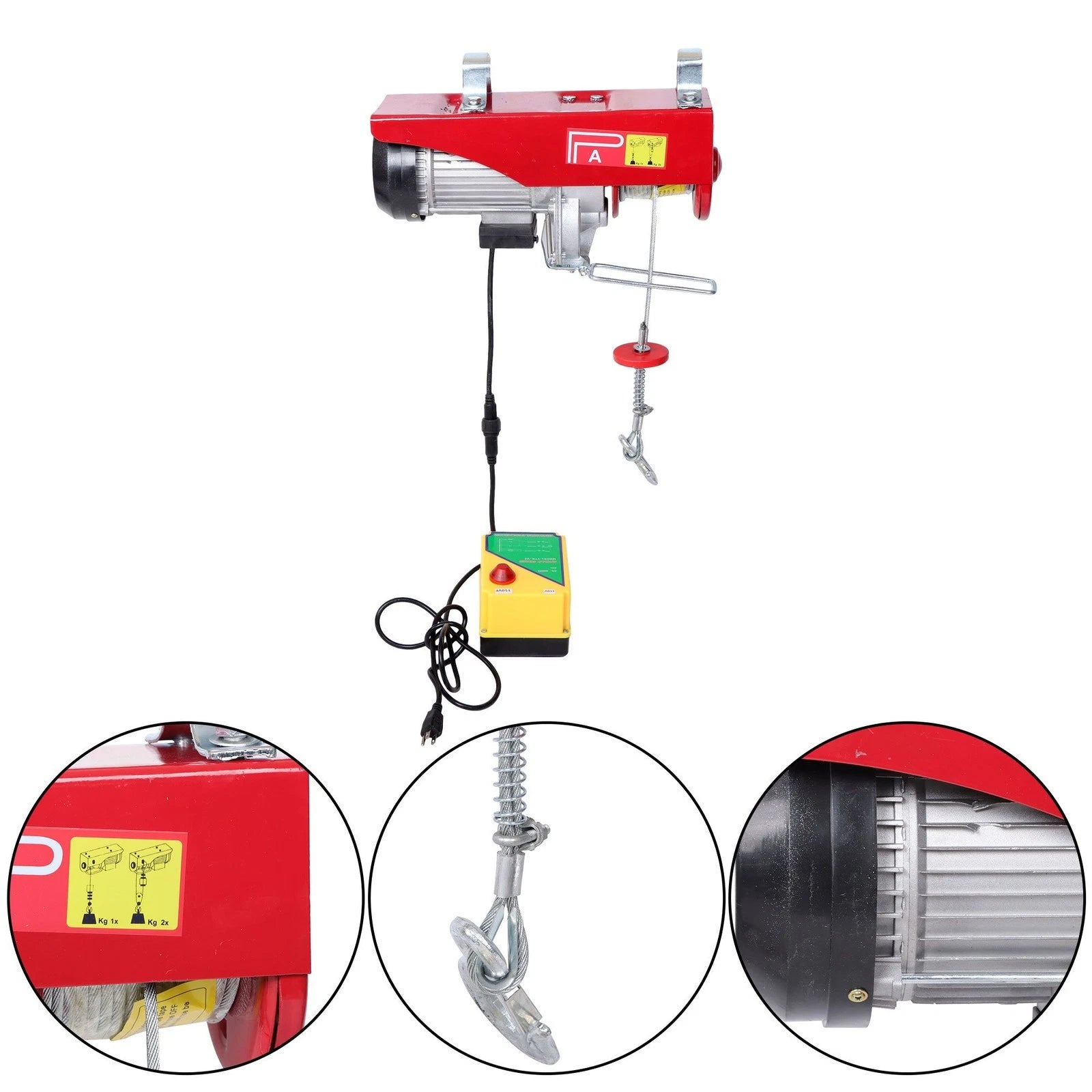 Electric Hoist for Crane (2200lbs, Wireless Remote, 110V)