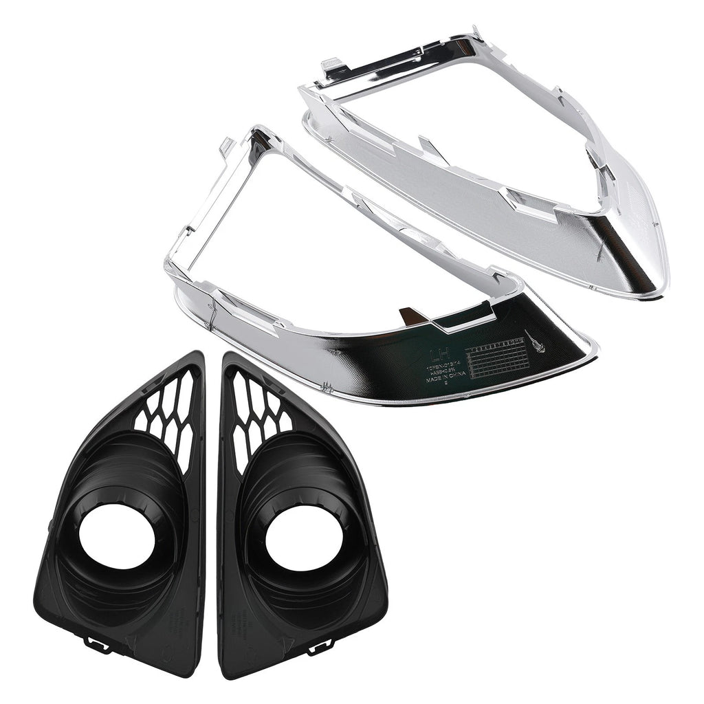 Chrome Fog Light Grille Cover for Ford Fusion (2010–2012) Driver Passenger Side