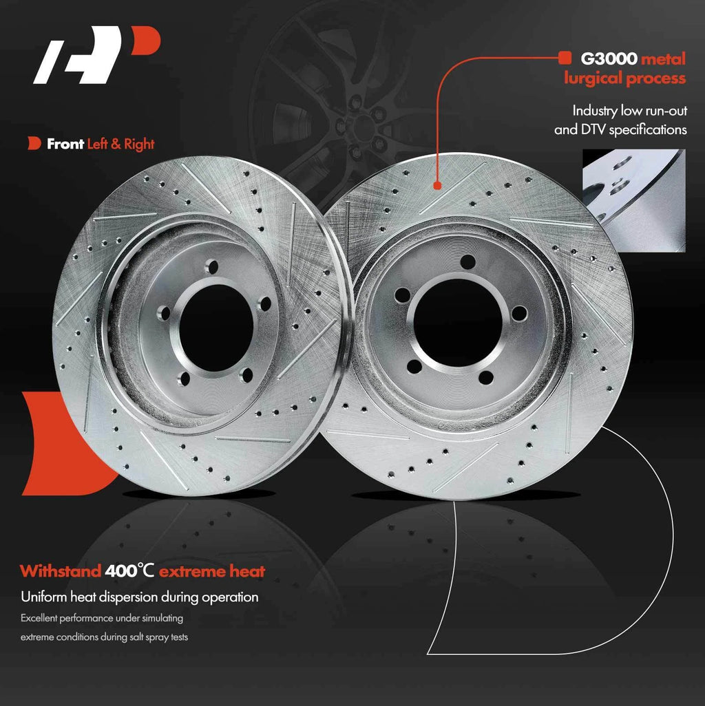 Front Drilled Brake Rotors for Ford Explorer Mercury Mountaineer (2002–2005)