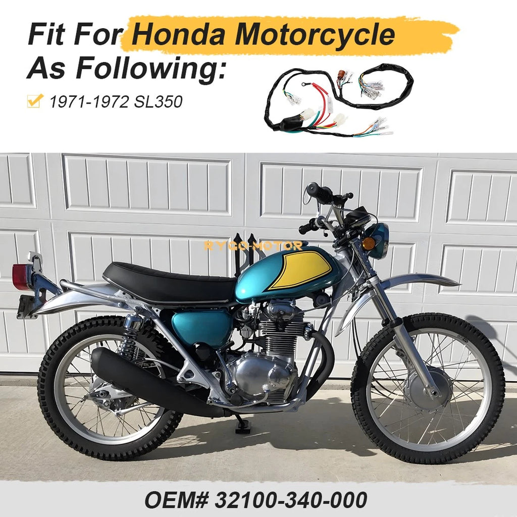 Wiring Harness for Honda SL350 (1971–1972) 32100-340-000