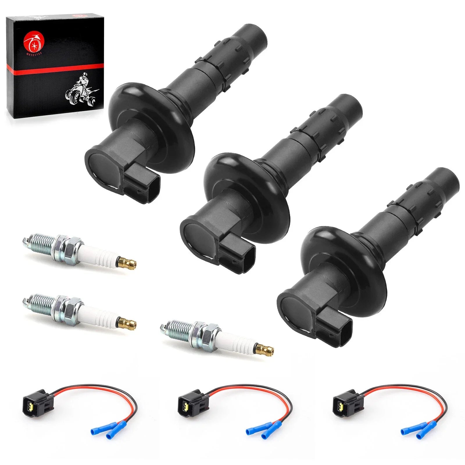 Ignition Coil & Spark Plug for SeaDoo RXT RXP GTX GTR GTI WAKE GTS (2000–2015)