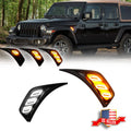 Front Fender Side Marker Light for Jeep Wrangler JL (2018–2024)